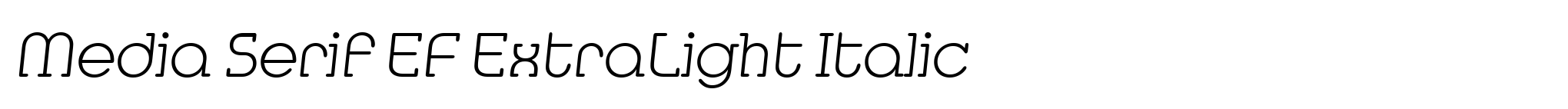 Media Serif EF ExtraLight Italic image